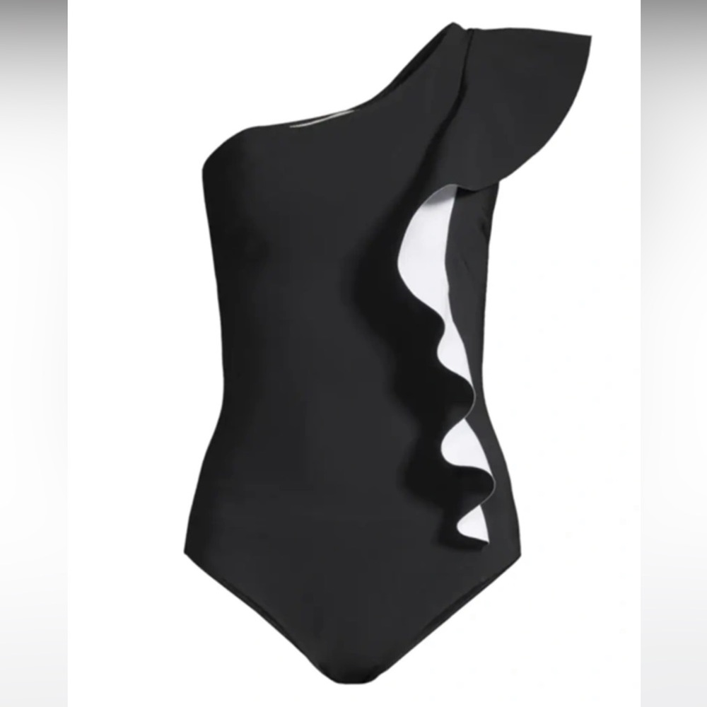 CHIARA BONI  DIDI Ruffle One-Piece Swimsuit Size 10